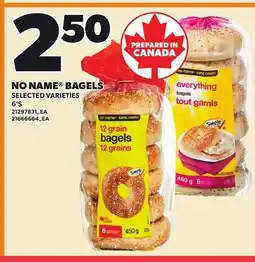 Loblaws NO NAME BAGELS, 6'S offer