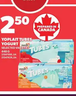 Loblaws YOPLAIT TUBES YOGURT offer