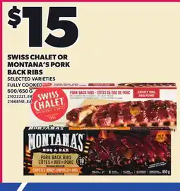 Loblaws SWISS CHALET OR MONTANA'S PORK BACK RIBS, 600/650 G offer