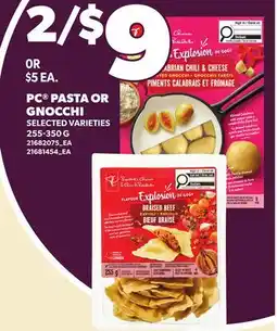 Loblaws PC PASTA OR GNOCCHI offer
