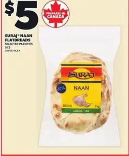 Loblaws SURAJ NAAN FLATBREADS, 10'S offer
