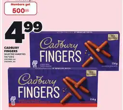 Loblaws CADBURY FINGERS, 114/125 G offer