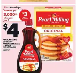 Loblaws PEARL MILLING COMPANY PANCAKE MIX, 905 G OR SYRUP, 710 ML offer