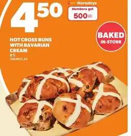 Loblaws HOT CROSS BUNS WITH BAVARIAN CREAM, 8'S offer