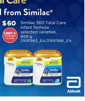 Loblaws SIMILAC 360 TOTAL CARE INFANT FORMULA offer