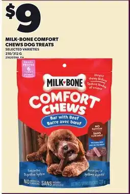Loblaws MILK-BONE COMFORT CHEWS DOG TREATS, 210/312 G offer