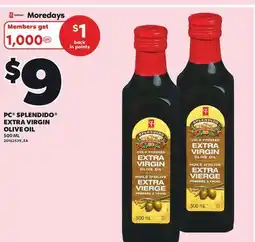 Loblaws PC SPLENDIDO EXTRA VIRGIN OLIVE OIL offer