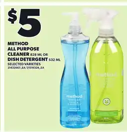 Loblaws METHOD ALL PURPOSE CLEANER, 828 ML OR DISH DETERGENT, 532 ML offer