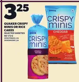 Loblaws QUAKER CRISPY MINIS OR RICE CAKES offer