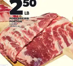 Loblaws PORK SIDE RIB PORTION offer