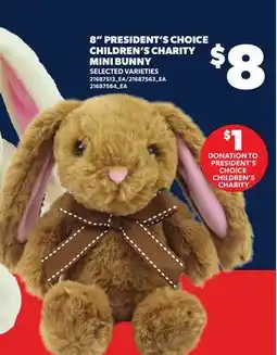 Loblaws 8 PRESIDENT'S CHOICE CHILDREN'S CHARITY MINI BUNNY offer