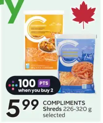 Sobeys COMPLIMENTS Shreds offer