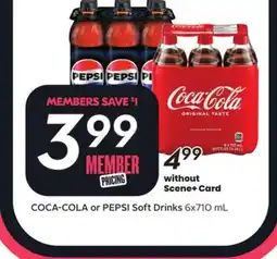 Sobeys COCA-COLA or PEPSI Soft Drinks offer