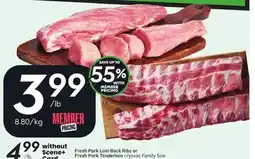 Sobeys Fresh Pork Loin Back Ribs or Fresh Pork Tenderloin offer