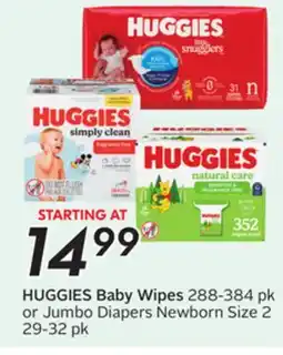 Sobeys HUGGIES Baby Wipes offer