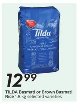 Sobeys TILDA Basmati or Brown Basmati Rice offer