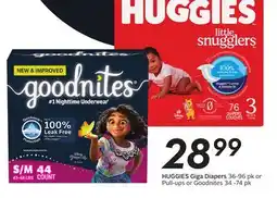 Sobeys HUGGIES Giga Diapers offer