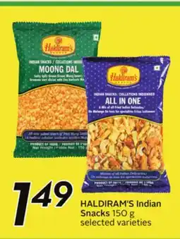 Sobeys HALDIRAM'S Indian Snacks offer