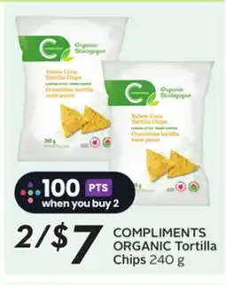 Sobeys COMPLIMENTS ORGANIC Tortilla Chips offer