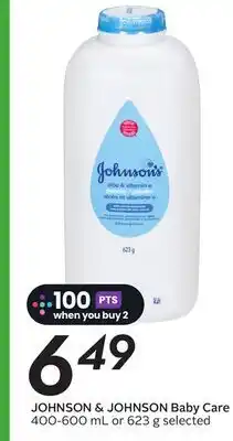 Sobeys JOHNSON & JOHNSON Baby Care offer
