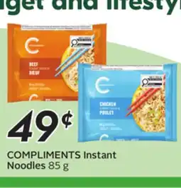 Sobeys COMPLIMENTS Instant Noodles offer