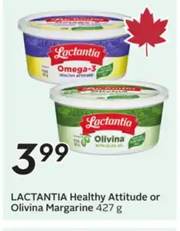 Sobeys LACTANTIA Healthy Attitude or Olivina Margarine offer