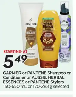 Sobeys GARNIER or PANTENE Shampoo or Conditioner or AUSSIE, HERBAL ESSENCES or PANTENE Stylers offer