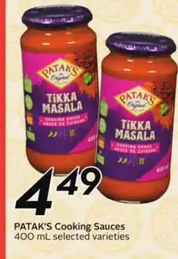 Sobeys PATAK'S Cooking Sauces offer