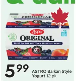 Sobeys ASTRO Balkan Style Yogurt offer