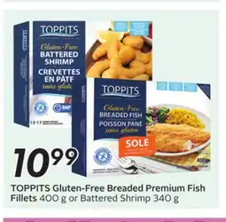 Sobeys TOPPITS Gluten-Free Breaded Premium Fish Fillets offer