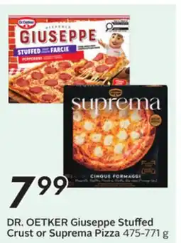 Sobeys DR. OETKER Giuseppe Stuffed Crust or Suprema Pizza offer