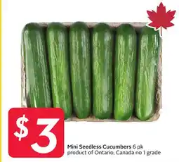 Sobeys Mini Seedless Cucumbers offer
