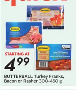 Sobeys BUTTERBALL Turkey Franks, Bacon or Rasher offer