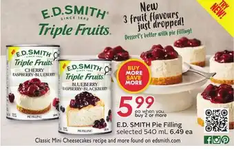 Sobeys E. D. SMITH Pie Filling offer