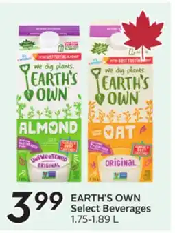 Sobeys EARTH'S OWN Select Beverages offer