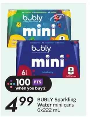 Sobeys BUBLY Sparkling Water offer
