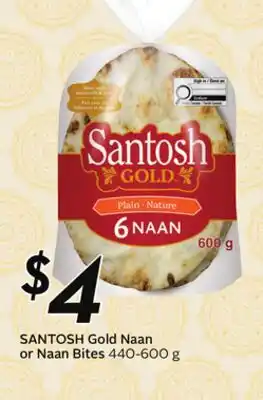Sobeys SANTOSH Gold Naan or Naan Bites offer