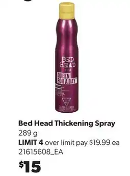 Real Canadian Superstore BED HEAD THICKENING SPRAY offer