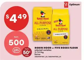 No Frills ROBIN HOOD or FIVE ROSES FLOUR, 2/2 offer