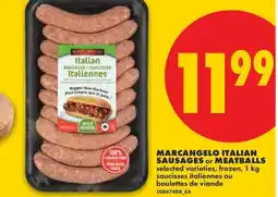 No Frills MARCANGELO ITALIAN SAUSAGES or MEATBALLS offer