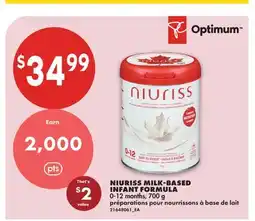 No Frills NIURISS MILK-BASED INFANT FORMULA 0-12 months offer