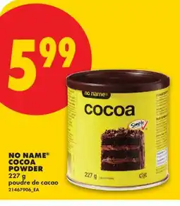 No Frills NO NAME COCOA POWDER offer