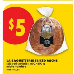 No Frills LA BAGUETTERIE SLICED MICHE, 600/800 g offer