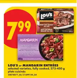 No Frills LOU'S OR MANDARIN ENTRÉES offer