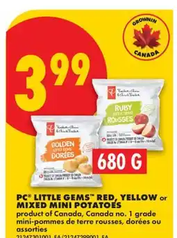 No Frills PC LITTLE GEMS RED, YELLOW or MIXED MINI POTATOES offer