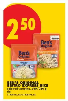 No Frills BEN'S ORIGINAL BISTRO EXPRESS RICE, 240/250 G offer