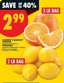 No Frills FARMER'S MARKET LEMONS OR ORANGES offer