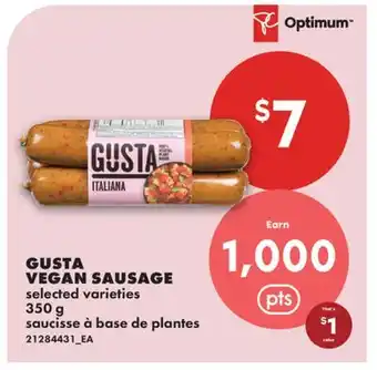 No Frills GUSTA VEGAN SAUSAGE offer