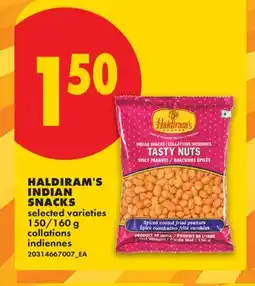 No Frills HALDIRAM'S INDIAN SNACKS, 150/160 G offer