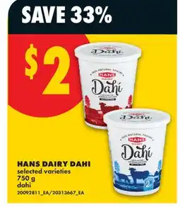 No Frills HANS DAIRY DAHI offer